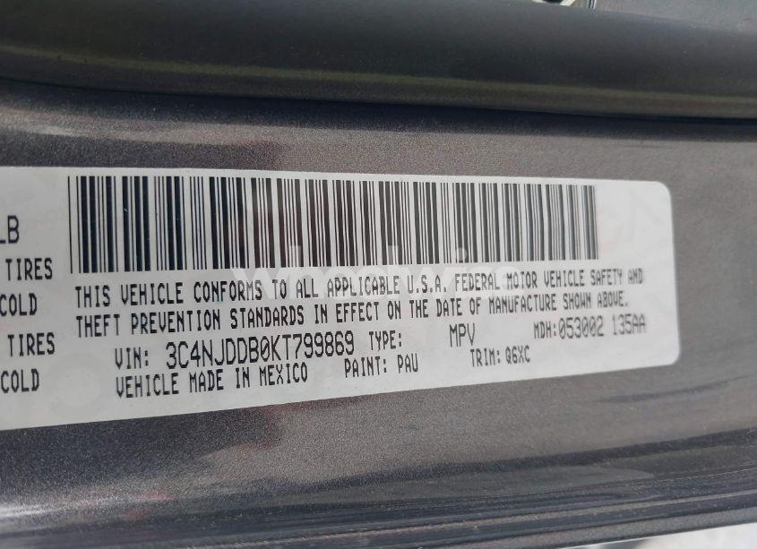 Photo 9 of 2019 Jeep Compass TRAILHAWK 4X4 (VIN 3C4NJDDB0KT799869)