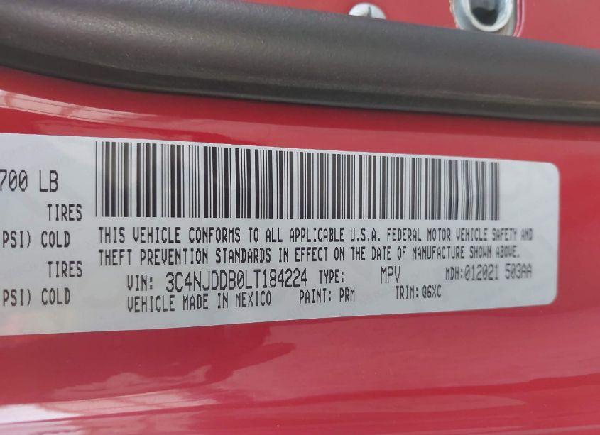 Photo 9 of 2020 Jeep Compass TRAILHAWK 4X4 (VIN 3C4NJDDB0LT184224)