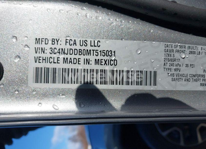 Photo 9 of 2021 Jeep Compass TRAILHAWK 4X4 (VIN 3C4NJDDB0MT515031)