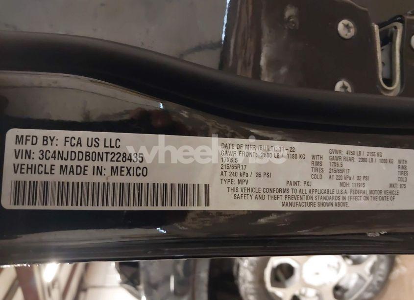 Photo 9 of 2022 Jeep Compass TRAILHAWK 4X4 (VIN 3C4NJDDB0NT228435)