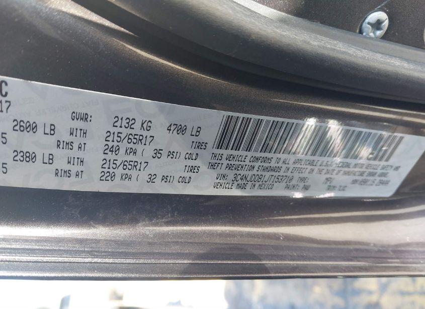 Photo 9 of 2018 Jeep Compass TRAILHAWK 4X4 (VIN 3C4NJDDB1JT153710)