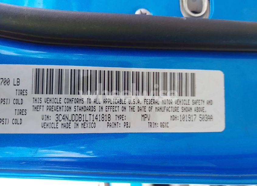 Photo 9 of 2020 Jeep Compass TRAILHAWK 4X4 (VIN 3C4NJDDB1LT141818)