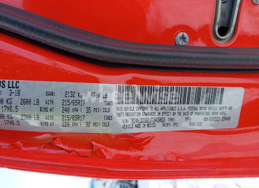 Photo 9 of 2018 Jeep Compass TRAILHAWK 4X4 (VIN 3C4NJDDB2JT343063)