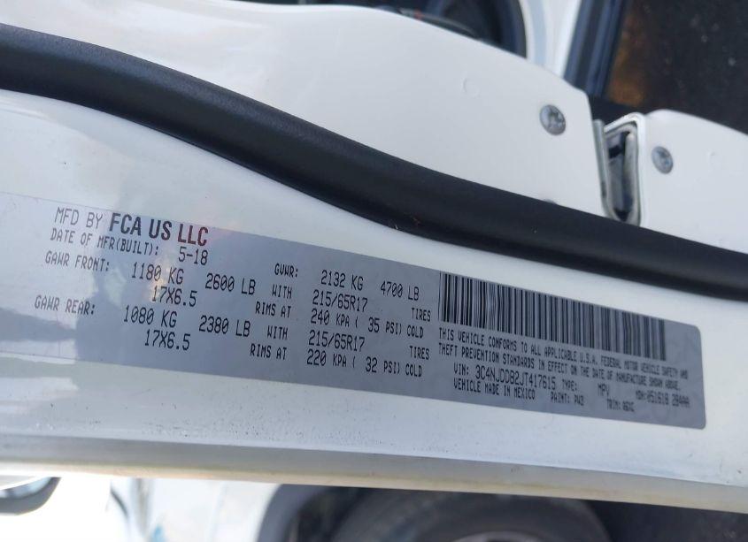 Photo 9 of 2018 Jeep Compass TRAILHAWK 4X4 (VIN 3C4NJDDB2JT417615)