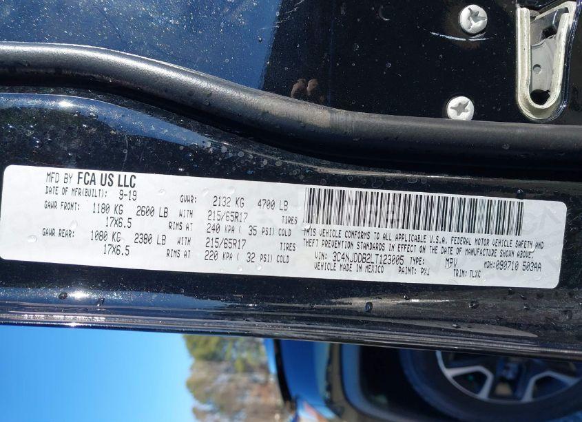 Photo 9 of 2020 Jeep Compass TRAILHAWK 4X4 (VIN 3C4NJDDB2LT123005)