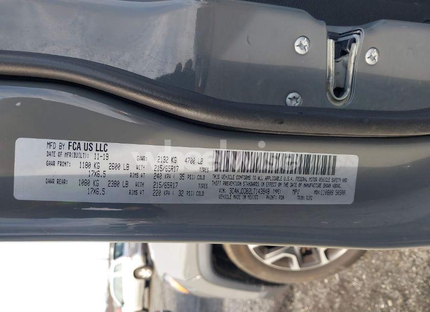 Photo 9 of 2020 Jeep Compass TRAILHAWK 4X4 (VIN 3C4NJDDB2LT143948)