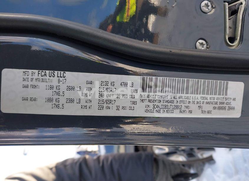 Photo 9 of 2018 Jeep Compass TRAILHAWK 4X4 (VIN 3C4NJDDB3JT129912)