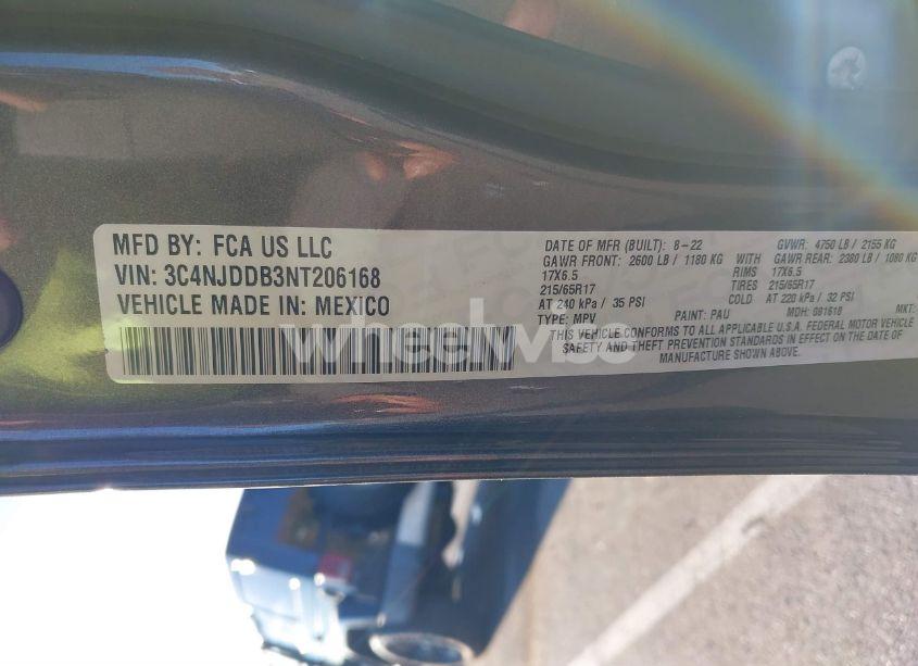 Photo 9 of 2022 Jeep Compass TRAILHAWK 4X4 (VIN 3C4NJDDB3NT206168)