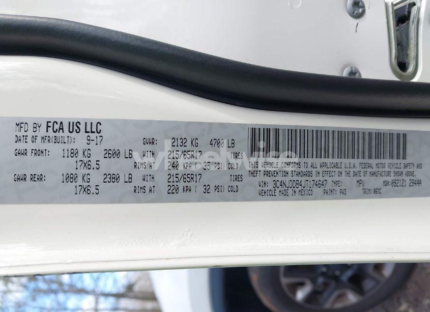 Photo 9 of 2018 Jeep Compass TRAILHAWK 4X4 (VIN 3C4NJDDB4JT174647)