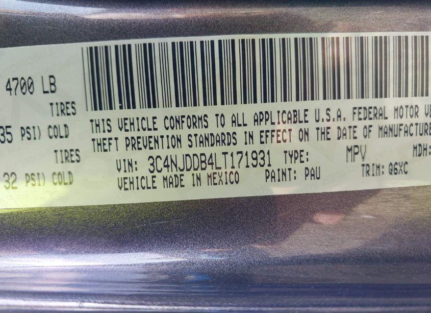 Photo 9 of 2020 Jeep Compass TRAILHAWK 4X4 (VIN 3C4NJDDB4LT171931)