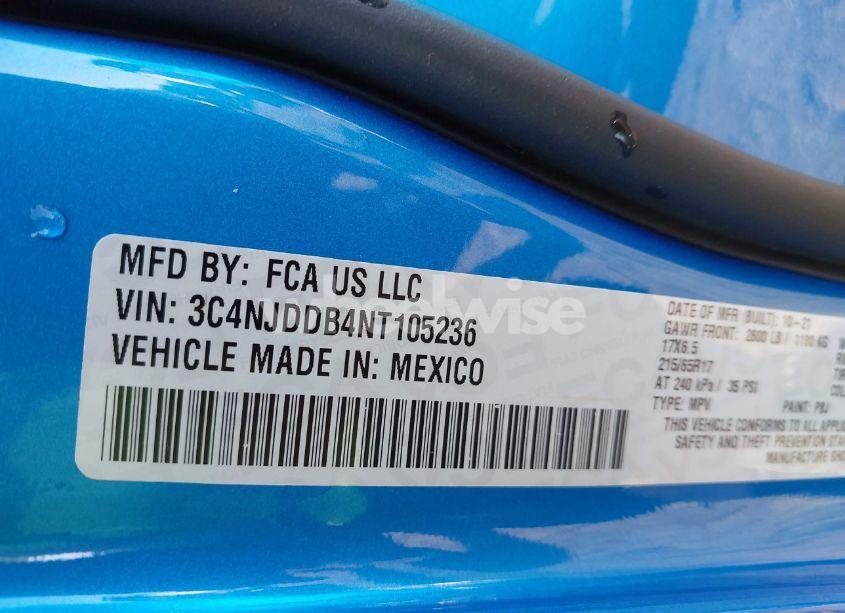 Photo 9 of 2022 Jeep Compass TRAILHAWK 4X4 (VIN 3C4NJDDB4NT105236)