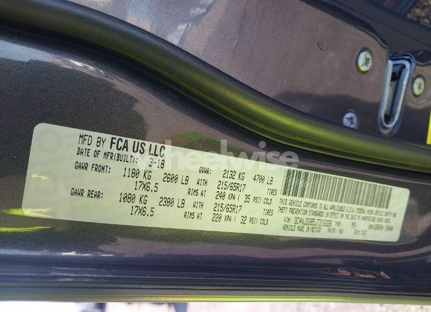 Photo 9 of 2018 Jeep Compass TRAILHAWK 4X4 (VIN 3C4NJDDB5JT316326)