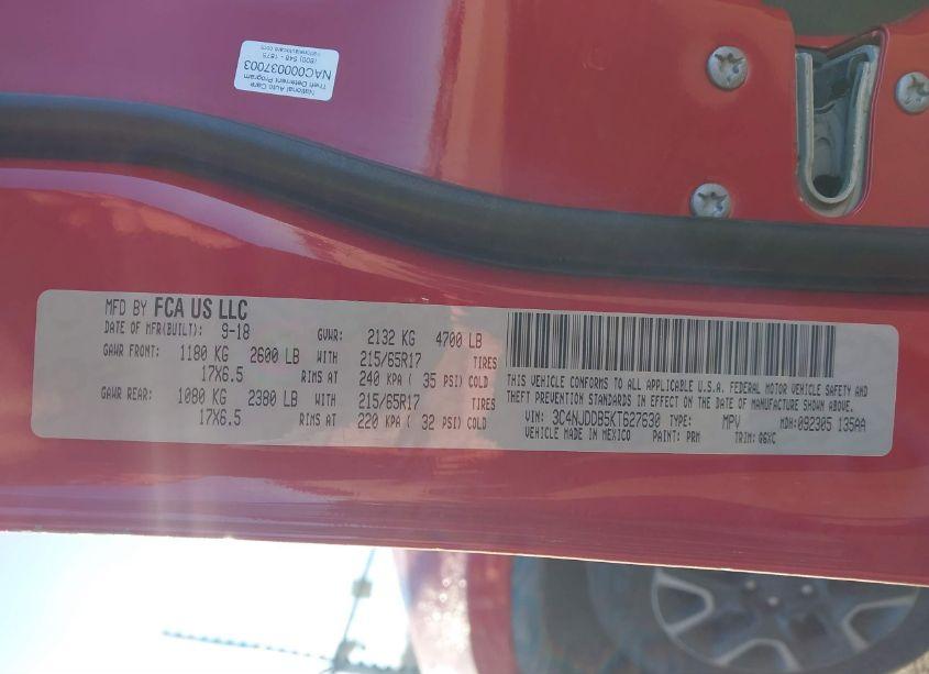 Photo 9 of 2019 Jeep Compass TRAILHAWK 4X4 (VIN 3C4NJDDB5KT627630)