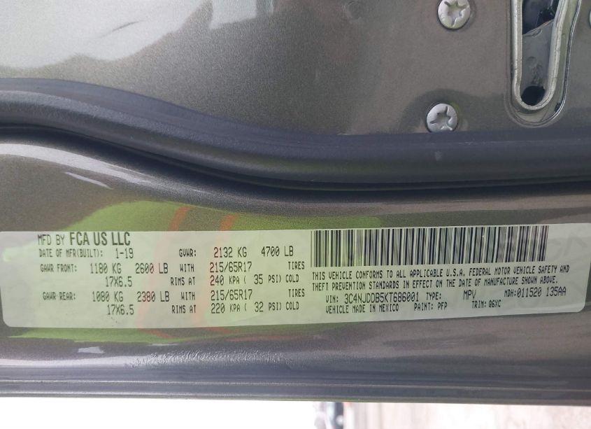 Photo 9 of 2019 Jeep Compass TRAILHAWK 4X4 (VIN 3C4NJDDB5KT686001)