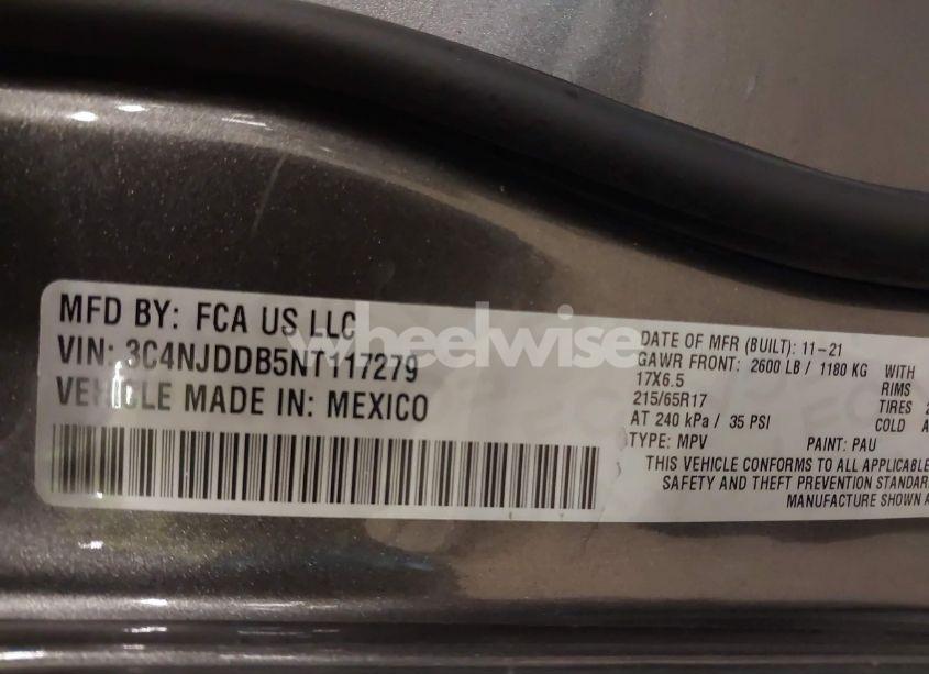 Photo 9 of 2022 Jeep Compass TRAILHAWK 4X4 (VIN 3C4NJDDB5NT117279)