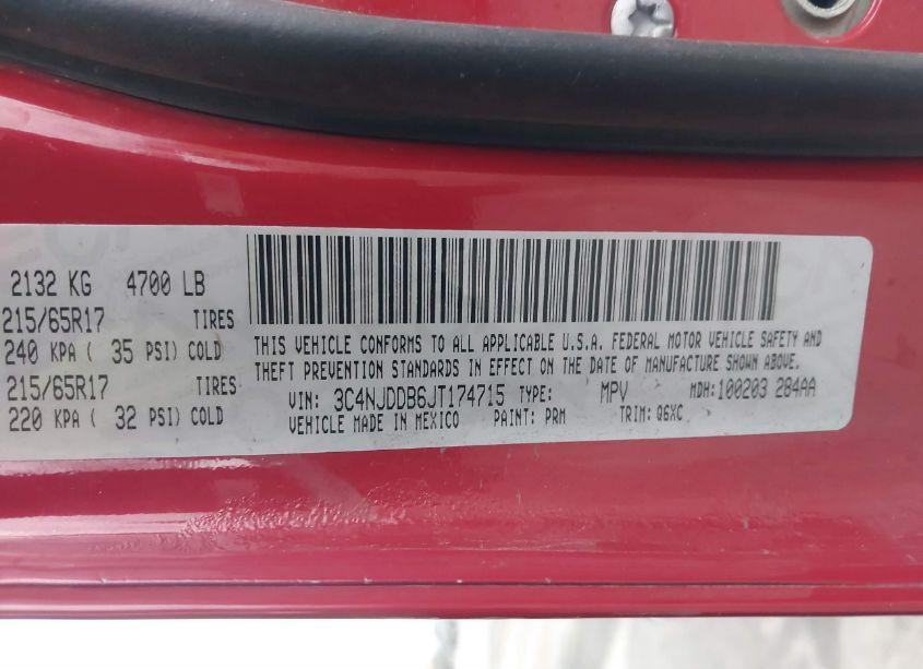 Photo 5 of 2018 Jeep Compass TRAILHAWK 4X4 (VIN 3C4NJDDB6JT174715)