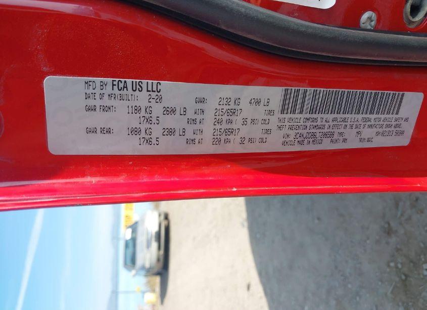 Photo 9 of 2020 Jeep Compass TRAILHAWK 4X4 (VIN 3C4NJDDB6LT208588)