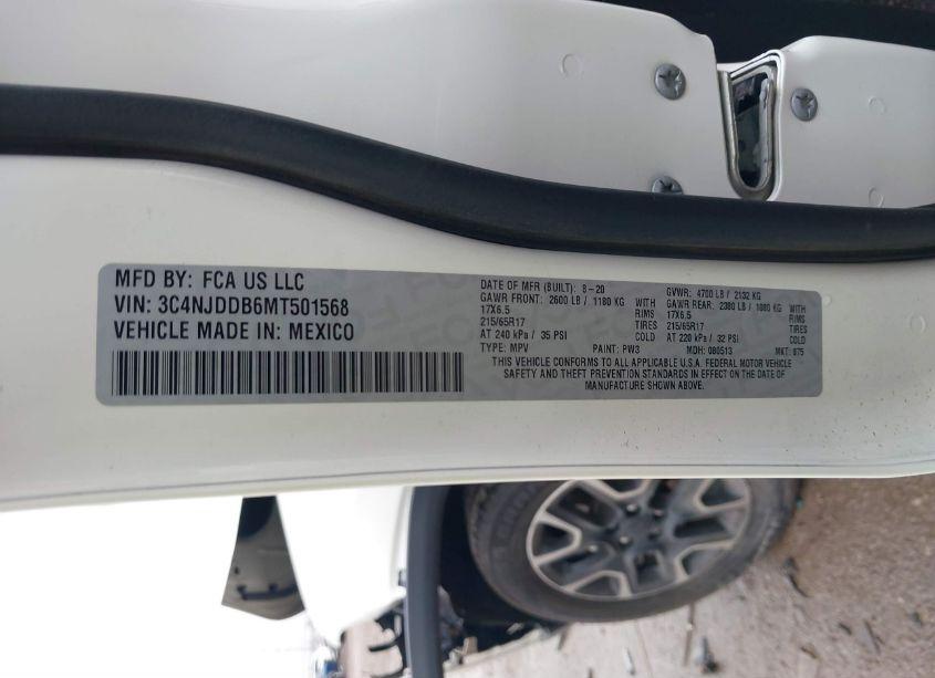 Photo 9 of 2021 Jeep Compass TRAILHAWK 4X4 (VIN 3C4NJDDB6MT501568)