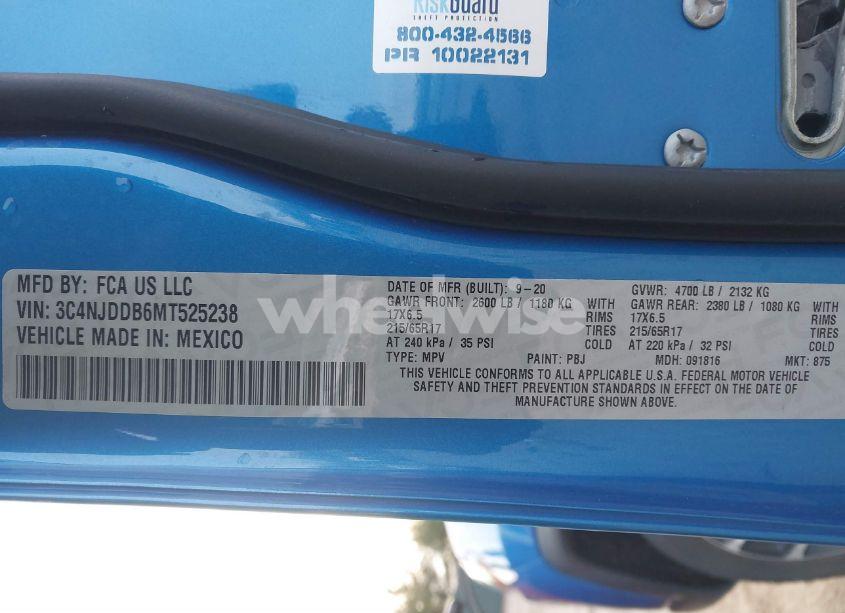 Photo 9 of 2021 Jeep Compass TRAILHAWK 4X4 (VIN 3C4NJDDB6MT525238)