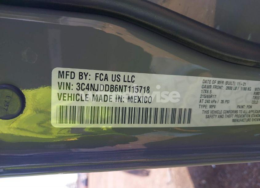 Photo 9 of 2022 Jeep Compass TRAILHAWK 4X4 (VIN 3C4NJDDB6NT115718)