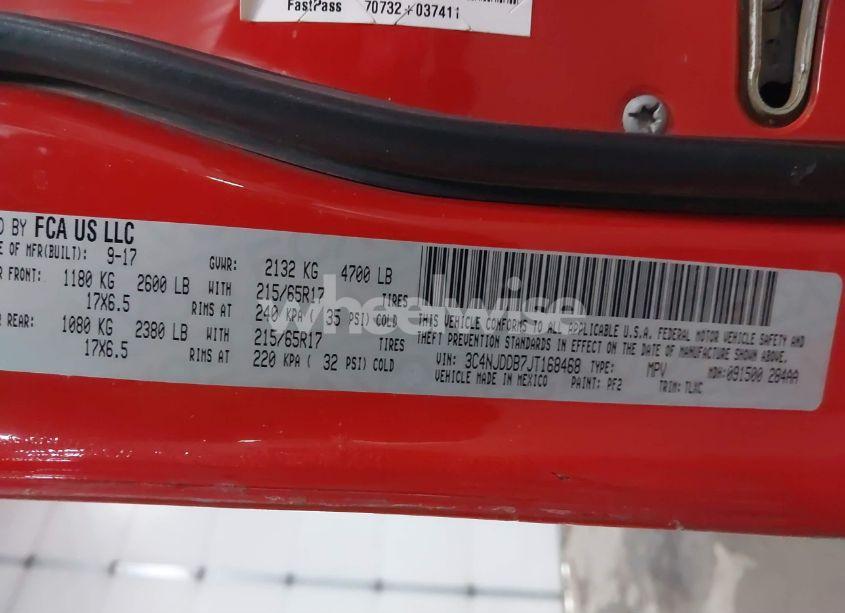 Photo 9 of 2018 Jeep Compass TRAILHAWK 4X4 (VIN 3C4NJDDB7JT168468)