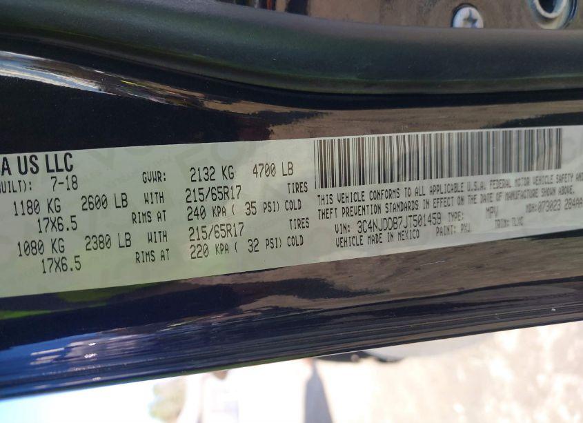 Photo 9 of 2018 Jeep Compass TRAILHAWK 4X4 (VIN 3C4NJDDB7JT501459)