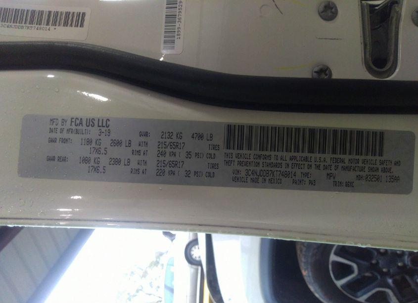 Photo 9 of 2019 Jeep Compass TRAILHAWK 4X4 (VIN 3C4NJDDB7KT748014)