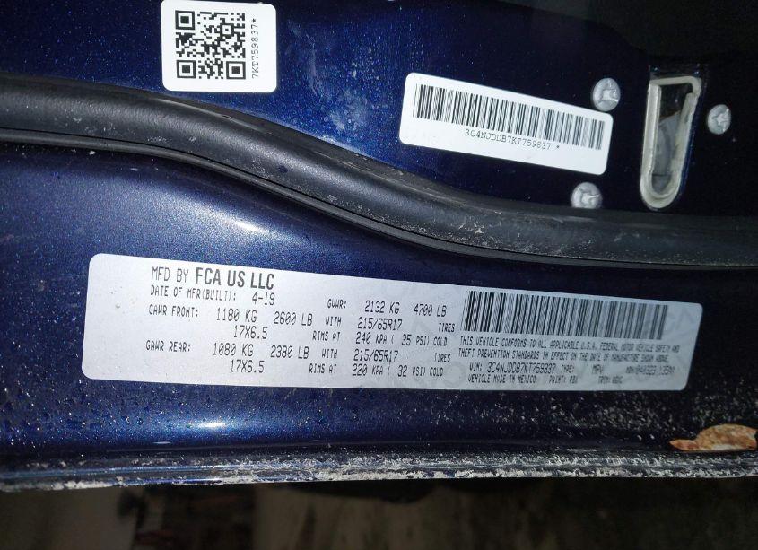 Photo 9 of 2019 Jeep Compass TRAILHAWK 4X4 (VIN 3C4NJDDB7KT759837)