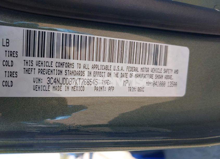 Photo 9 of 2019 Jeep Compass TRAILHAWK 4X4 (VIN 3C4NJDDB7KT766545)