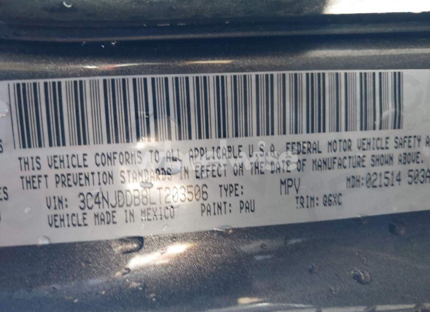 Photo 9 of 2020 Jeep Compass TRAILHAWK 4X4 (VIN 3C4NJDDB8LT203506)