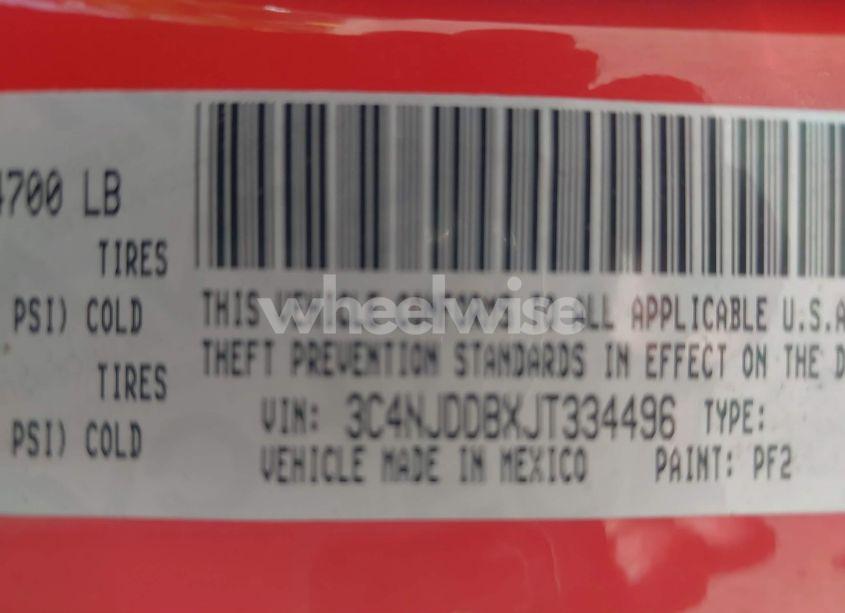 Photo 9 of 2018 Jeep Compass TRAILHAWK 4X4 (VIN 3C4NJDDBXJT334496)