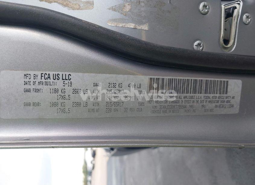 Photo 9 of 2019 Jeep Compass TRAILHAWK 4X4 (VIN 3C4NJDDBXKT799944)