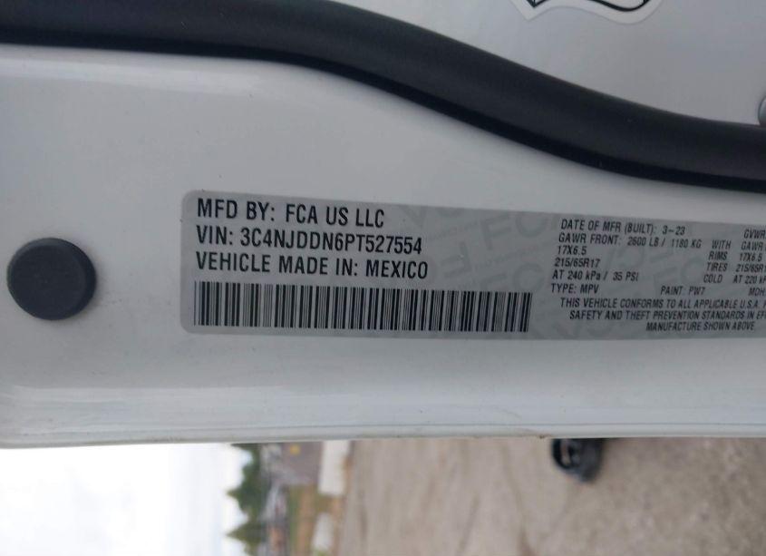 Photo 9 of 2023 Jeep Compass TRAILHAWK 4X4 (VIN 3C4NJDDN6PT527554)