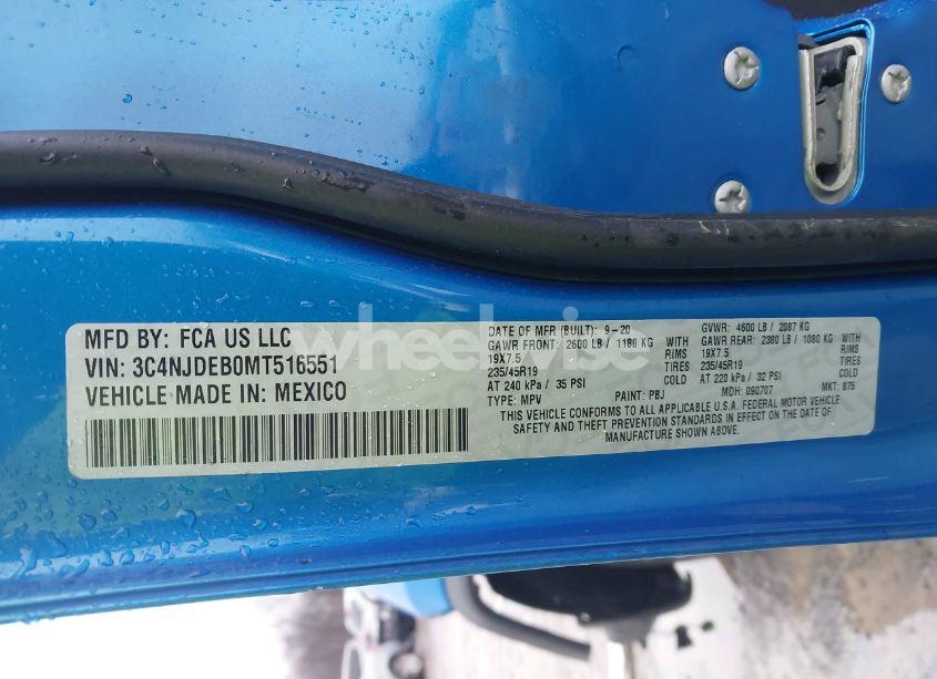 Photo 9 of 2021 Jeep Compass 80TH ANNIVERSARY 4X4 (VIN 3C4NJDEB0MT516551)