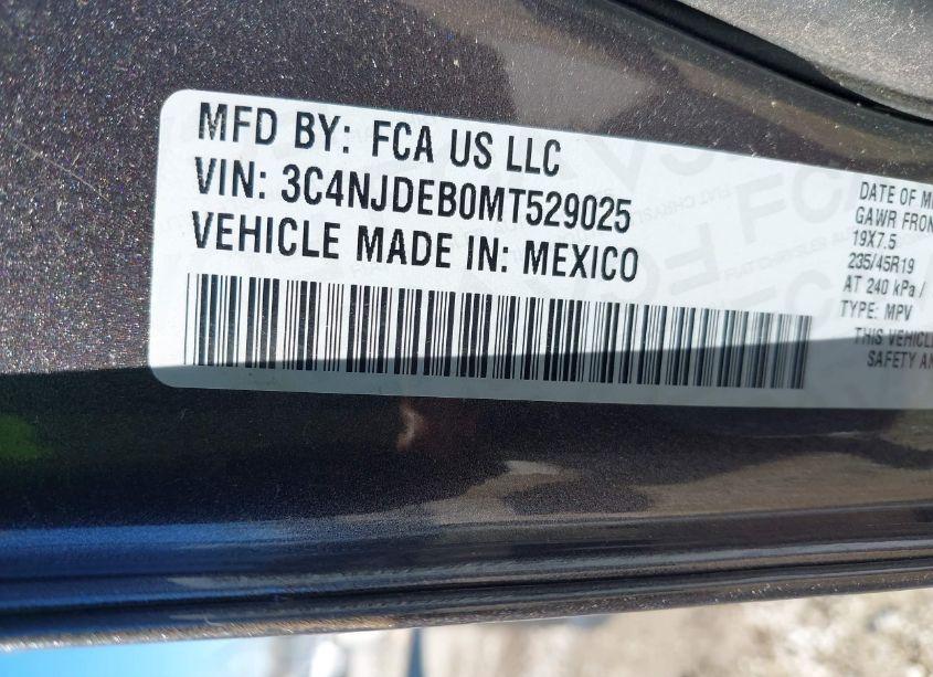 Photo 9 of 2021 Jeep Compass 80TH ANNIVERSARY 4X4 (VIN 3C4NJDEB0MT529025)