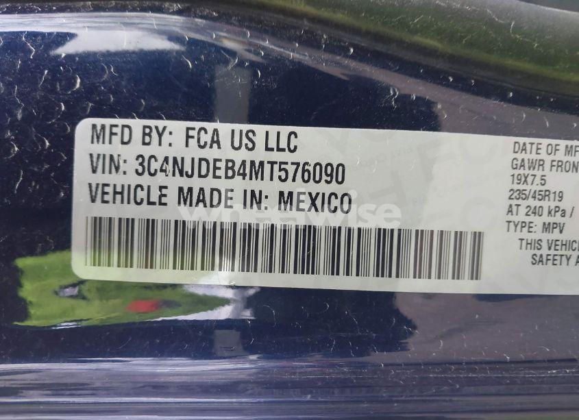 Photo 9 of 2021 Jeep Compass 80TH ANNIVERSARY 4X4 (VIN 3C4NJDEB4MT576090)