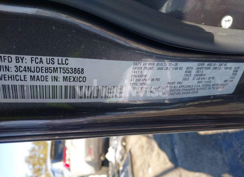 Photo 9 of 2021 Jeep Compass 80TH ANNIVERSARY 4X4 (VIN 3C4NJDEB5MT553868)