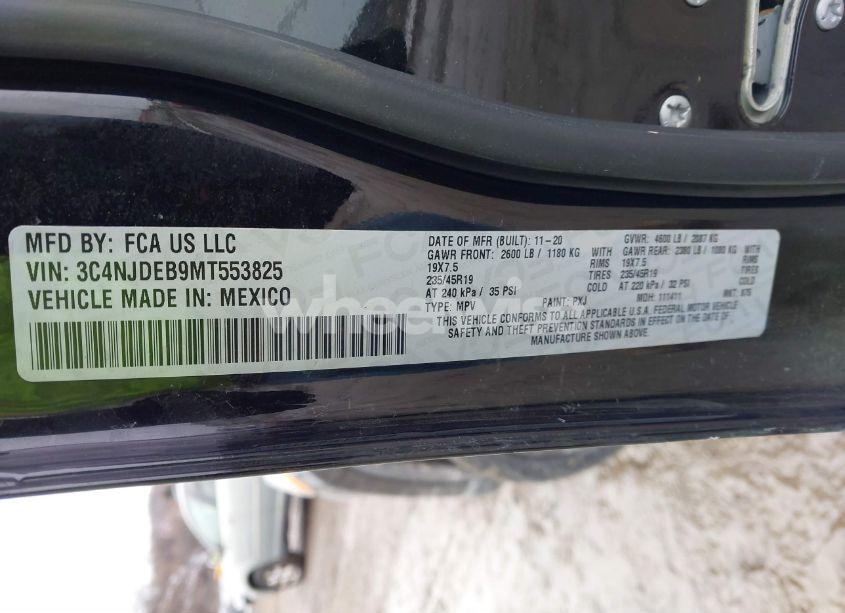 Photo 9 of 2021 Jeep Compass 80TH ANNIVERSARY 4X4 (VIN 3C4NJDEB9MT553825)