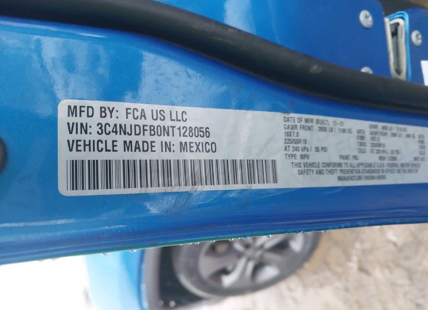 Photo 9 of 2022 Jeep Compass LATITUDE LUX 4X4 (VIN 3C4NJDFB0NT128056)