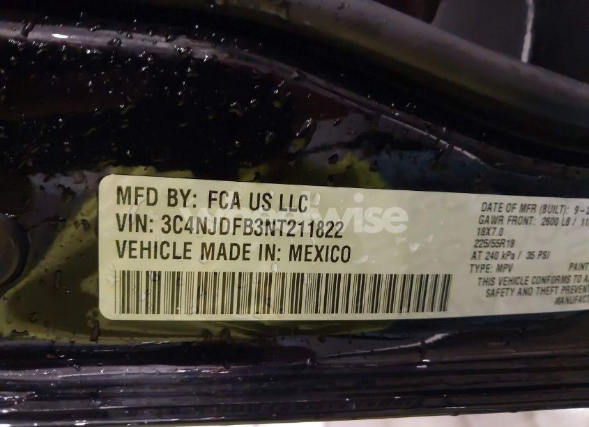 Photo 9 of 2022 Jeep Compass LATITUDE LUX 4X4 (VIN 3C4NJDFB3NT211822)