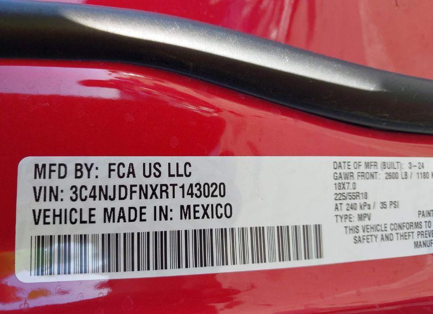 Photo 9 of 2024 Jeep Compass LATITUDE LUX FWD (VIN 3C4NJDFNXRT143020)