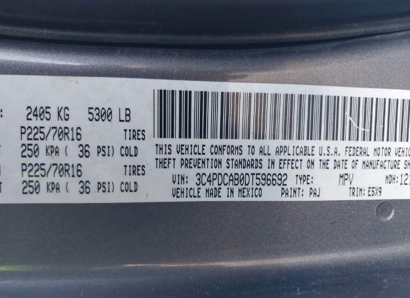 Photo 9 of 2013 Dodge Journey AMERICAN VALUE PKG (VIN 3C4PDCAB0DT596692)