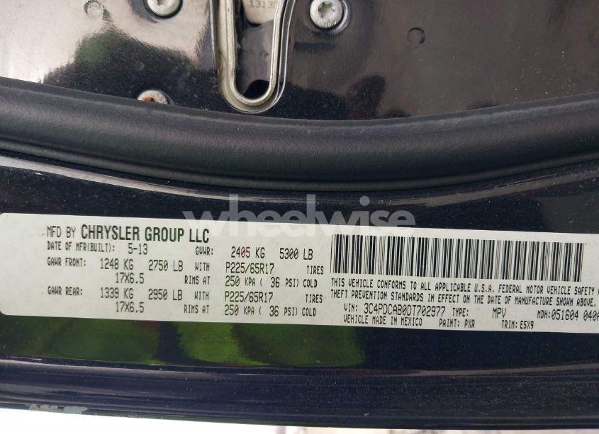 Photo 9 of 2013 Dodge Journey SE (VIN 3C4PDCAB0DT702977)