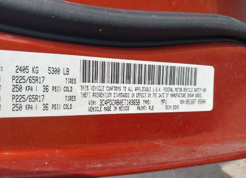 Photo 9 of 2014 Dodge Journey AMERICAN VALUE PKG (VIN 3C4PDCAB0ET103658)