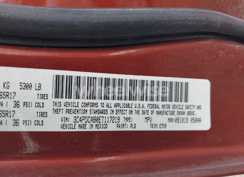 Photo 9 of 2014 Dodge Journey SE (VIN 3C4PDCAB0ET117219)