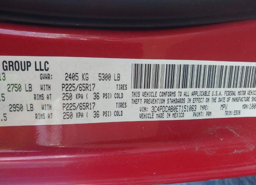 Photo 9 of 2014 Dodge Journey AMERICAN VALUE PKG (VIN 3C4PDCAB0ET151063)