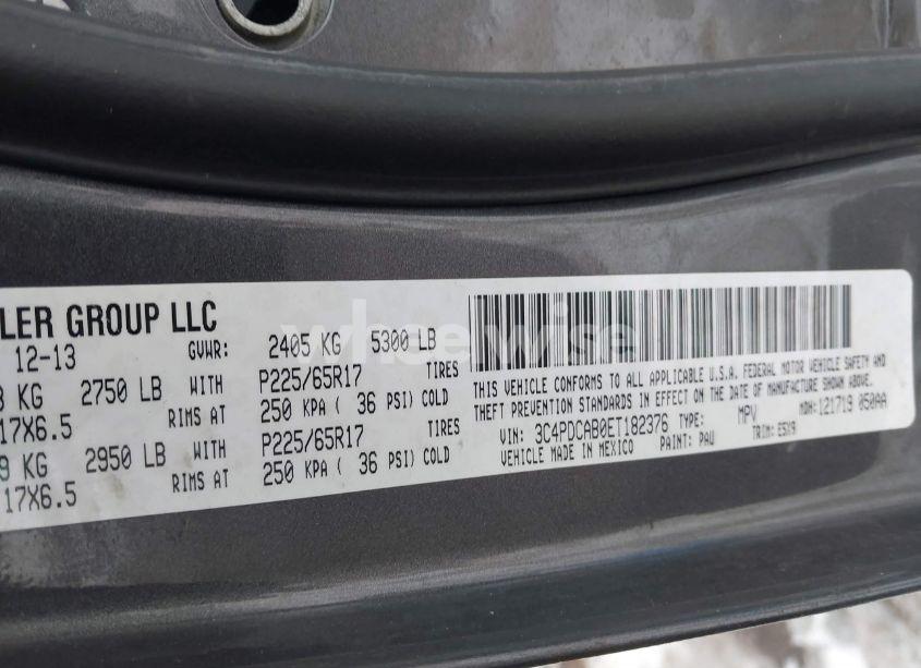 Photo 9 of 2014 Dodge Journey AMERICAN VALUE PKG (VIN 3C4PDCAB0ET182376)