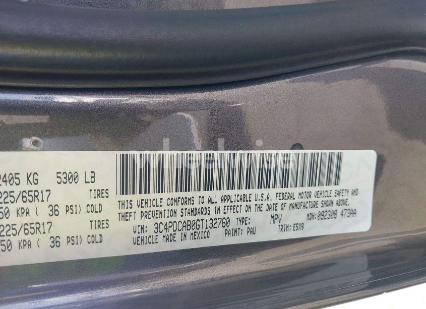 Photo 9 of 2016 Dodge Journey SE (VIN 3C4PDCAB0GT132760)