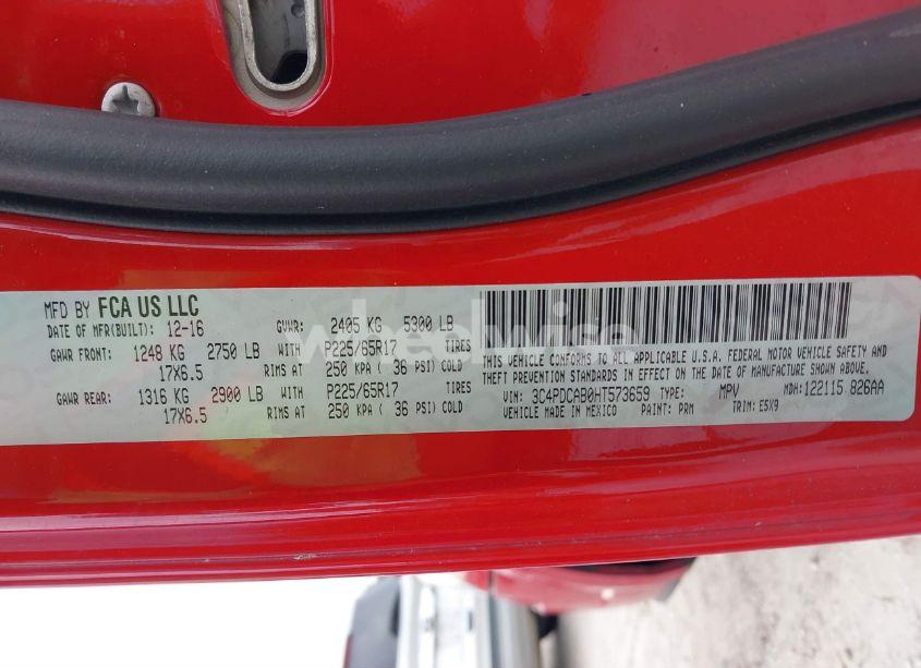 Photo 9 of 2017 Dodge Journey SE (VIN 3C4PDCAB0HT573659)