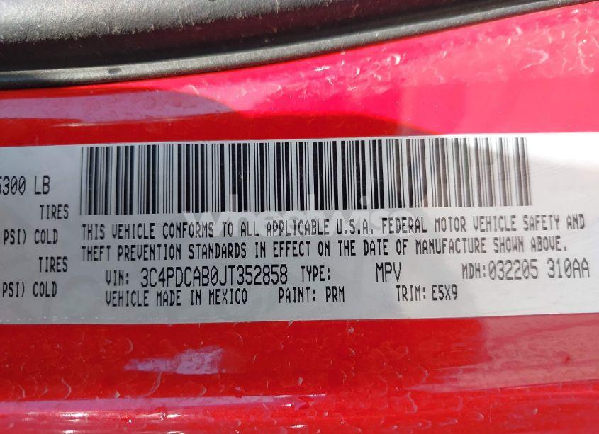 Photo 9 of 2018 Dodge Journey SE (VIN 3C4PDCAB0JT352858)